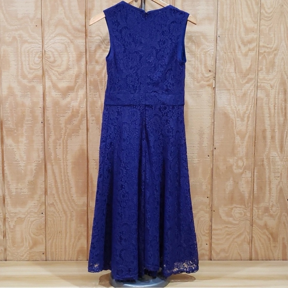 Lindy Bop Lavender Lace Grace Sweetheart Sleeveless Midi Dress Size 8 View 5